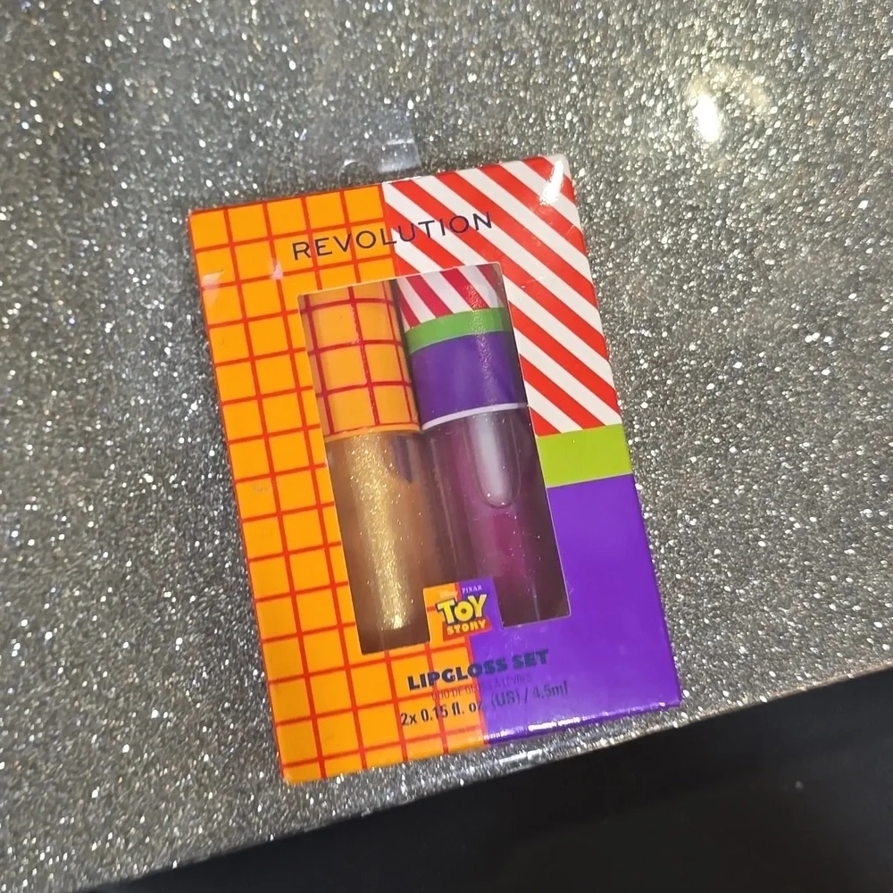 Disney Toy Story Lip Gloss‎ Duo - Gold and Pink